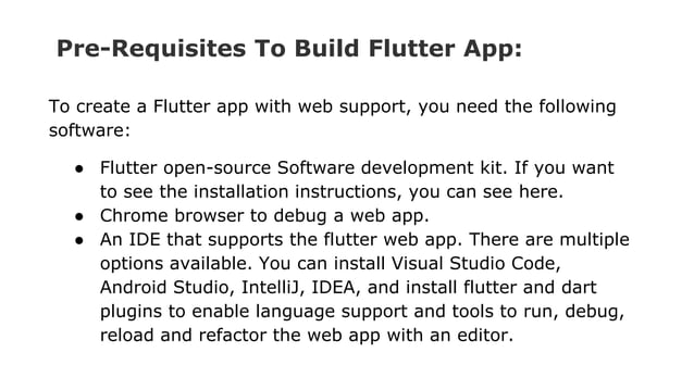Build run first web application using flutter for web | PPTX | Internet ...
