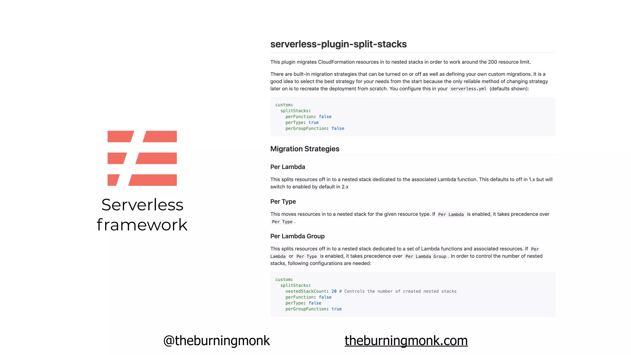 @theburningmonk theburningmonk.com
Serverless
framework
 