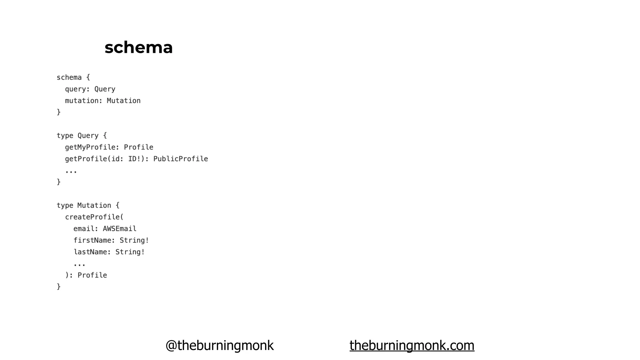 @theburningmonk theburningmonk.com
schema
 