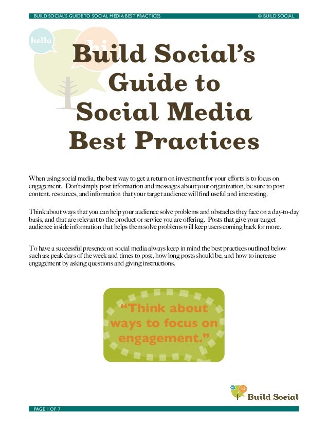 Build Social's Guide to Social Media Best Practices