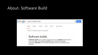 About- Software Build
 