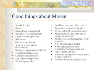 Maven 2.0 - Project management and comprehension tool | PPT