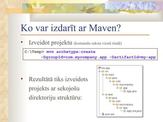 Maven 2.0 - Project management and comprehension tool | PPT