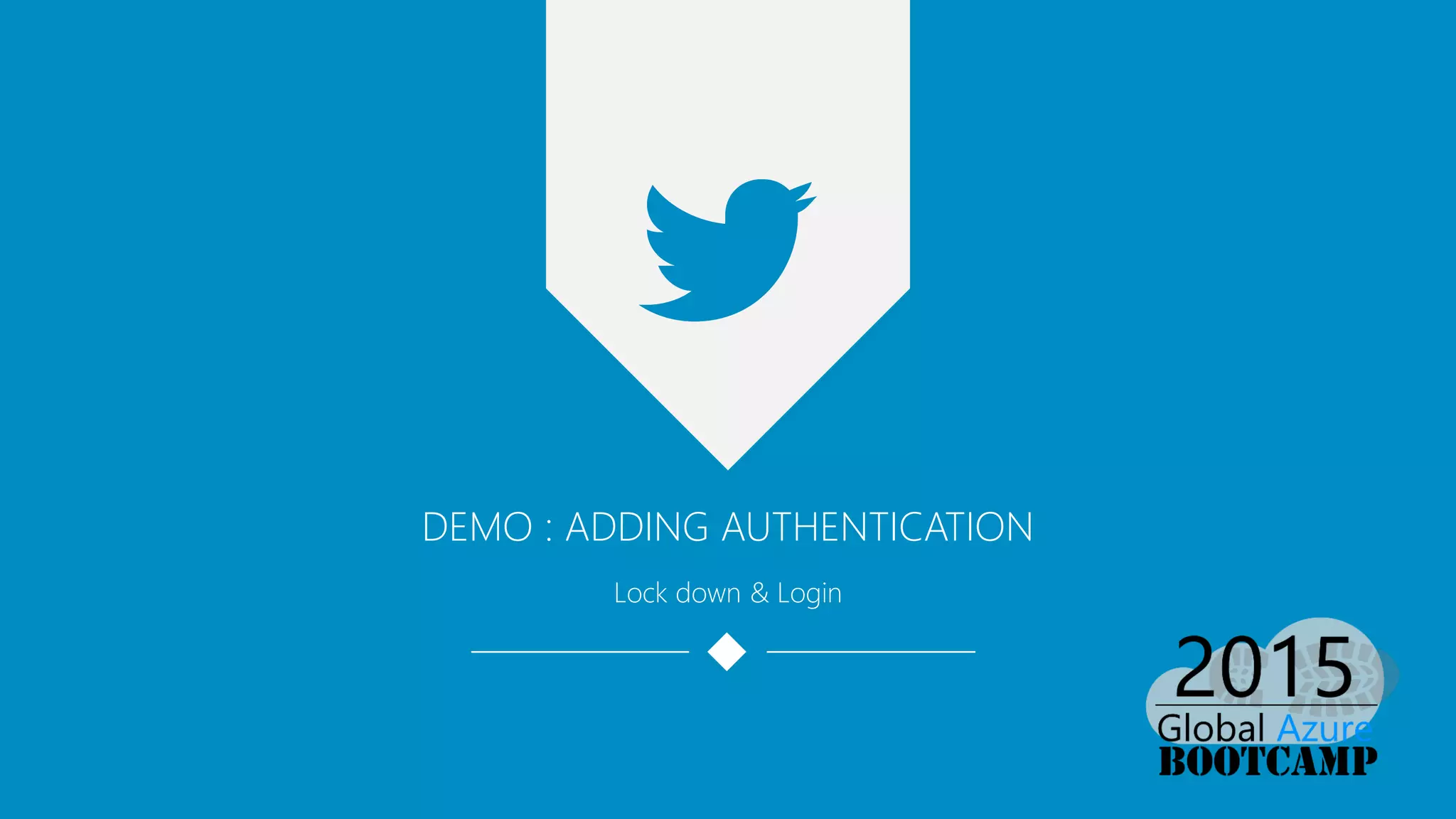 DEMO : ADDING AUTHENTICATION
Lock down & Login
 