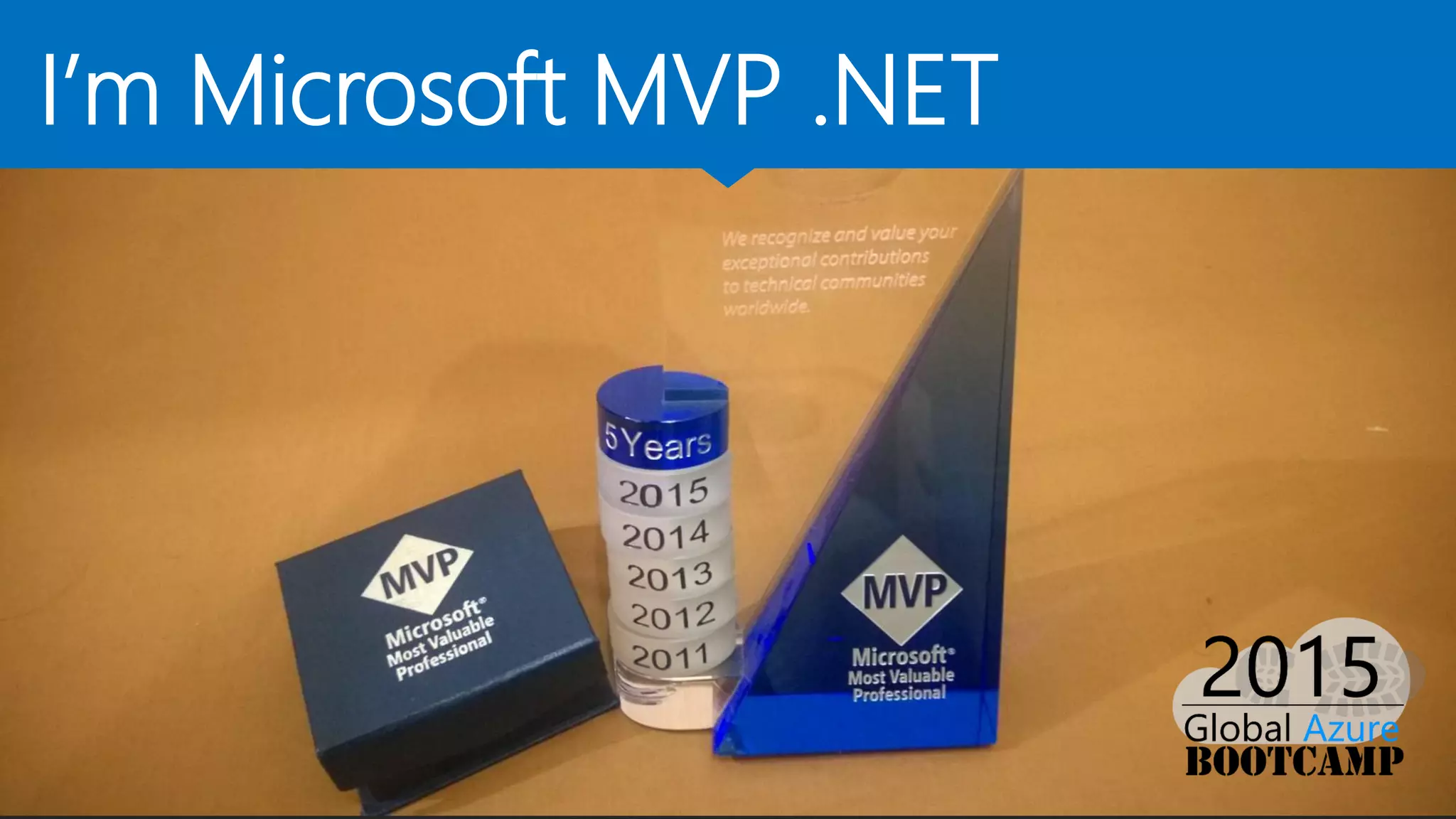 I’m Microsoft MVP .NET
 