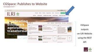 Making ILRI research accessible and open through CGSpace