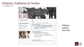 Making ILRI research accessible and open through CGSpace