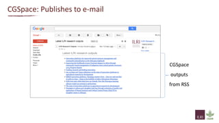 Making ILRI research accessible and open through CGSpace