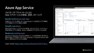 Azure Container Apps で構成できるアプリケーション
Public API
endpoints
Background
processing
Event-driven
processing
Microservices
HTTP ...