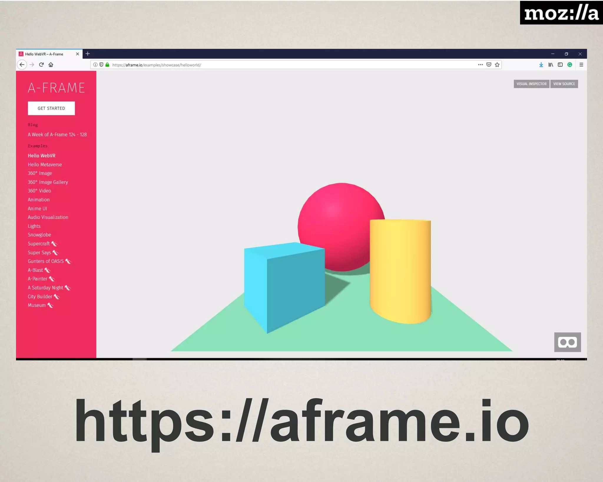 https://aframe.io
 