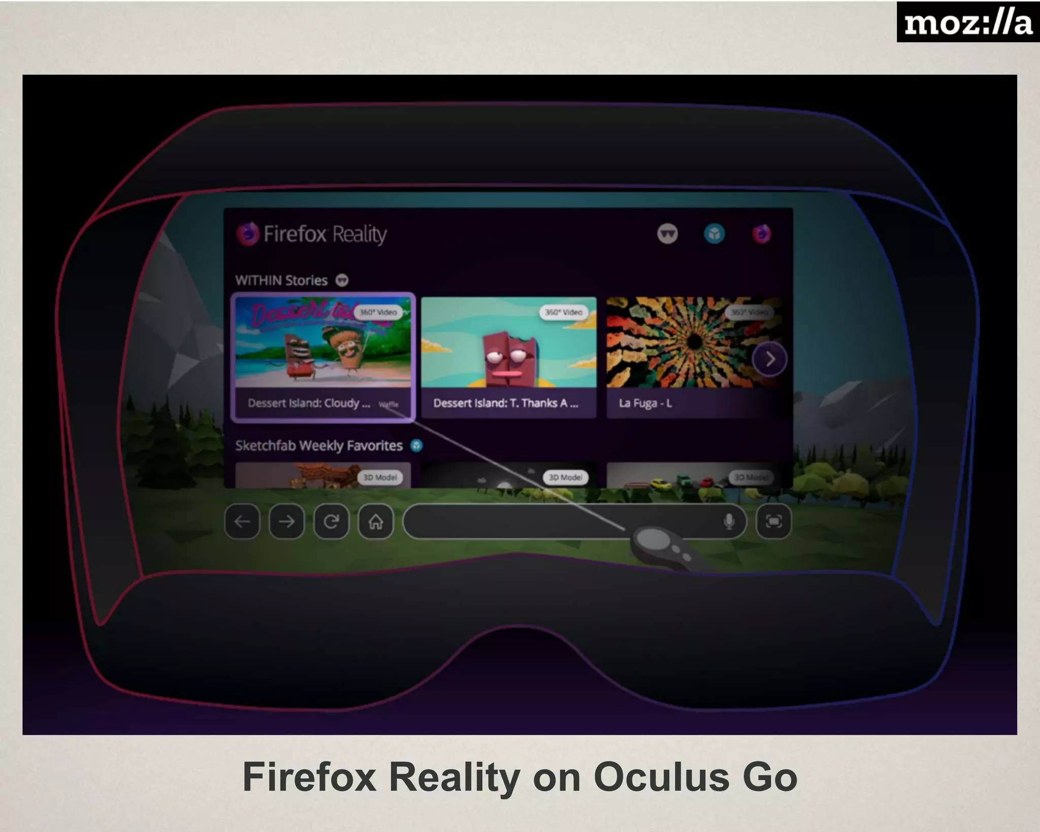 Firefox Reality on Oculus Go
 