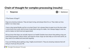 19
Chain of thought for complex processing (results)
 