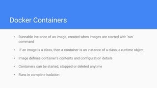 Virtualization, Containers, Docker and scalable container management services