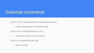 Virtualization, Containers, Docker and scalable container management services