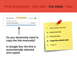 1. Click create new doc
2. Name the doc
3. Save the doc
4. Copy the embed code
5. Paste it
1. Click create new doc
2. Name...