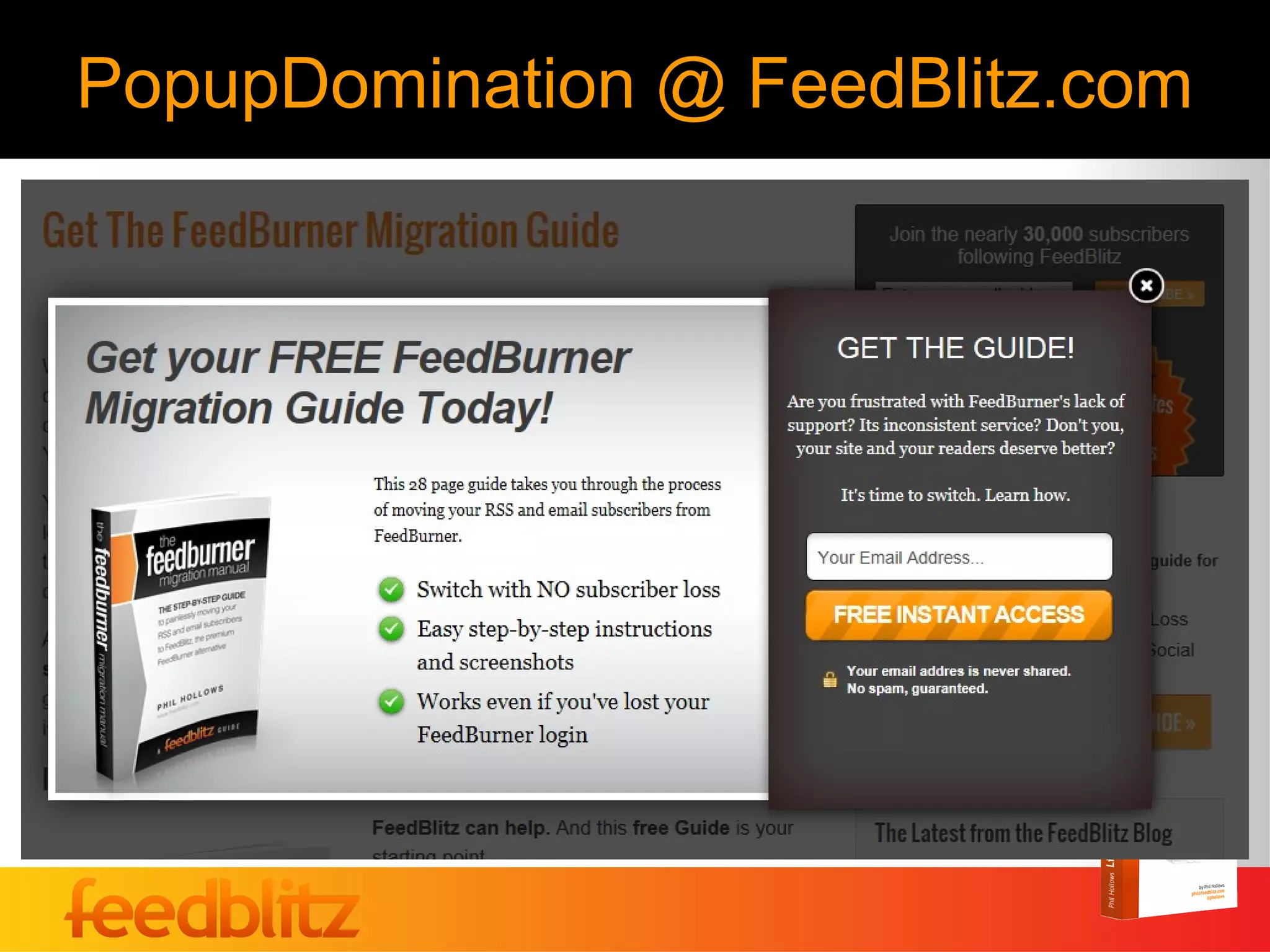 PopupDomination @ FeedBlitz.com
 