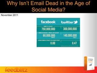 Why Isn’t Email Dead in the Age of
              Social Media?
November 2011
 
