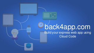 back4app.com
Build your express web app using
Cloud Code
 