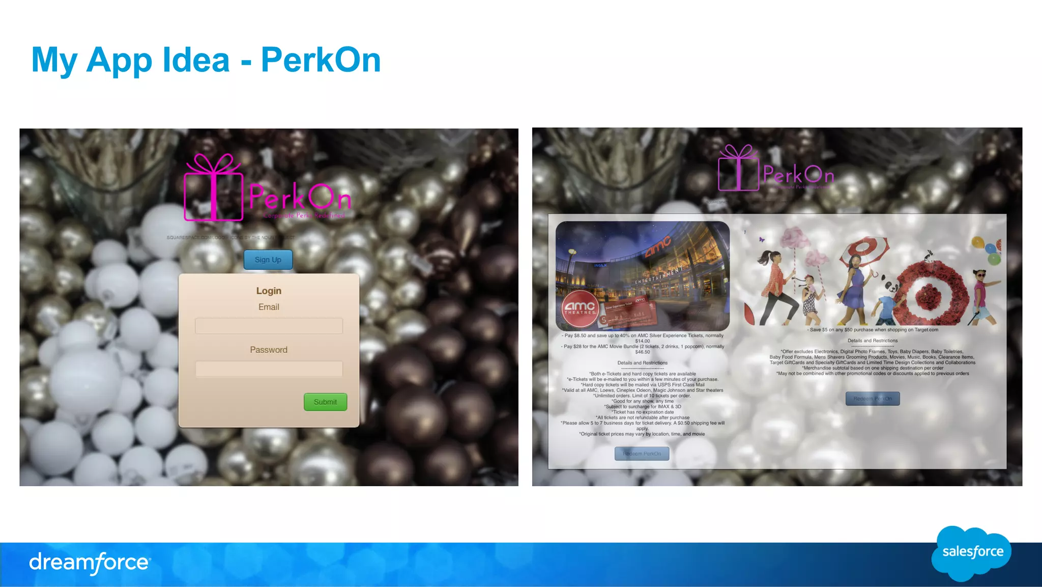 My App Idea - PerkOn 
 