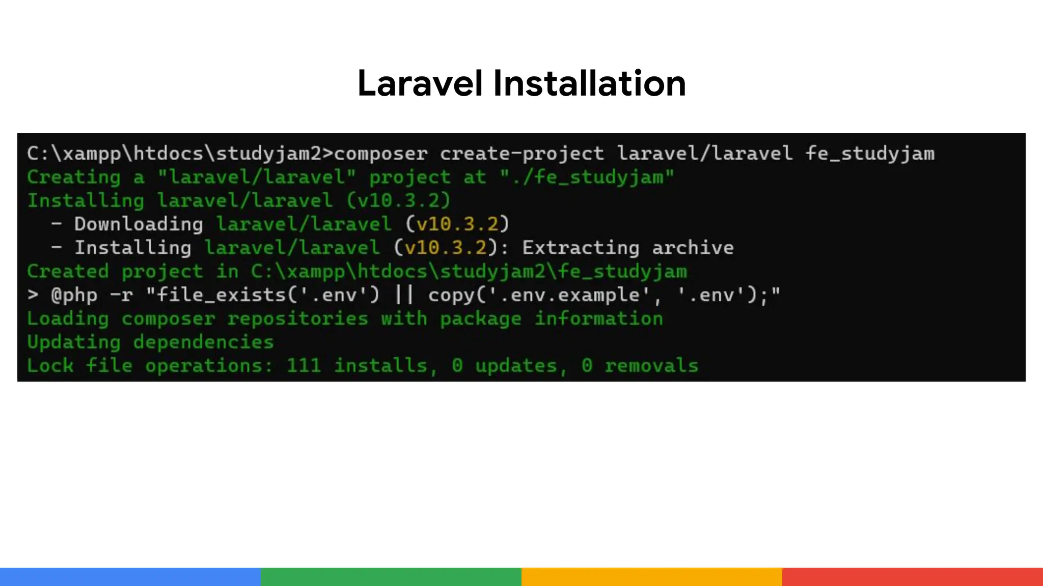 Laravel Installation
 