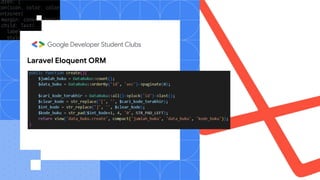Laravel Eloquent ORM
 