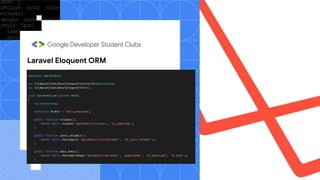 Laravel Eloquent ORM
 