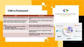 CSM vs Framework
Web Development
 