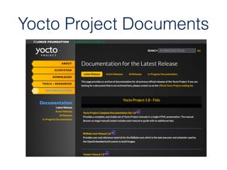 Yocto Project Documents
 