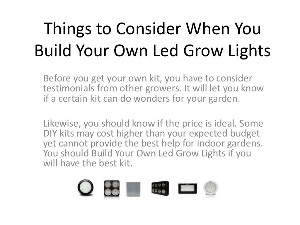 Build Your Own LED Grow Lights