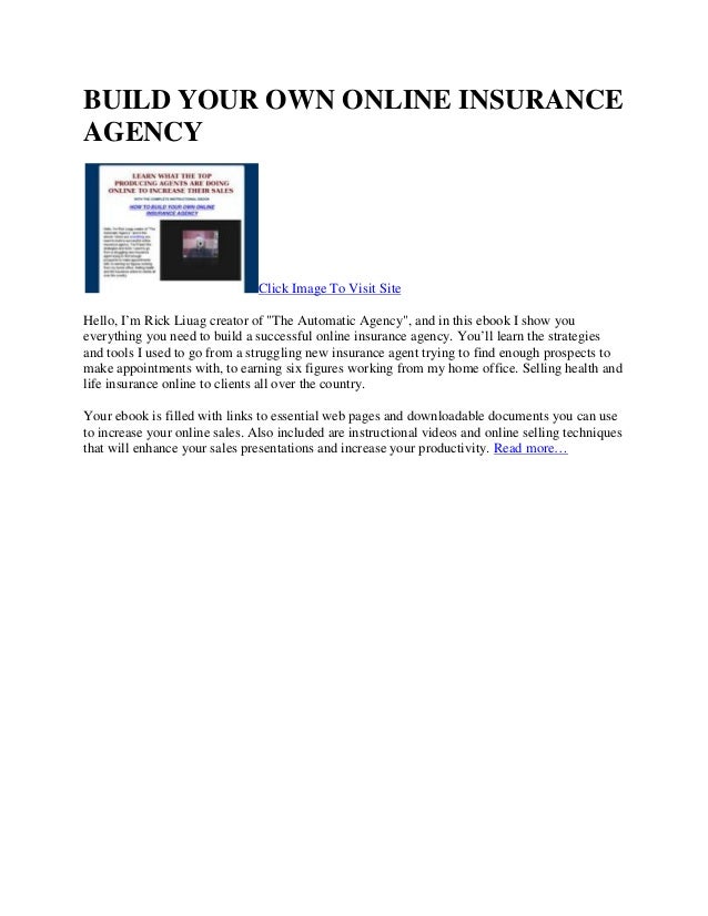 Build Your Own Online Insurance Agency