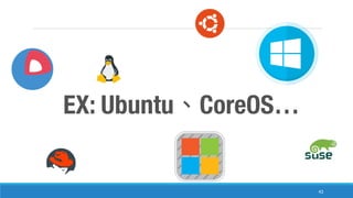 43
EX: Ubuntu CoreOS…
 