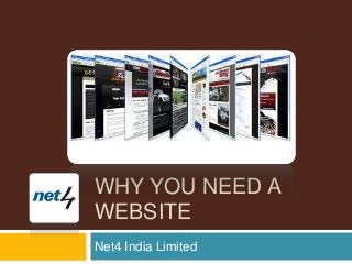 WHY YOU NEED A
WEBSITE
Net4 India Limited
 
