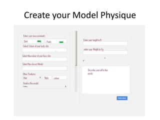 Create your Model Physique
 