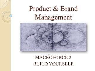 Product & Brand
  Management




  MACROFORCE 2
 BUILD YOURSELF
 