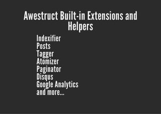 Build your website with awestruct and publish it on the cloud with git