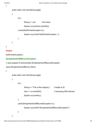 Built in exceptions | PDF