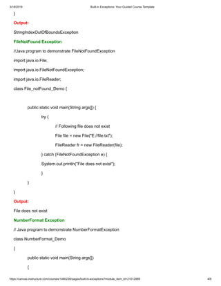 Built in exceptions | PDF