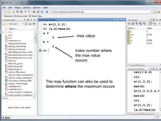 Built-in Functions presentation in MATLAB .ppt