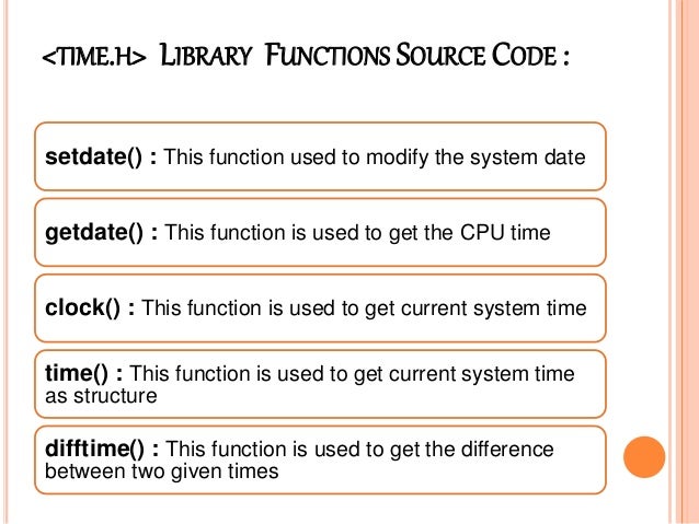 Built in function