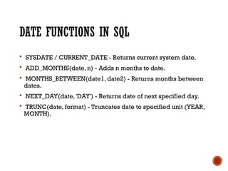 SQL numeric data types example, syntax and examples | PPTX