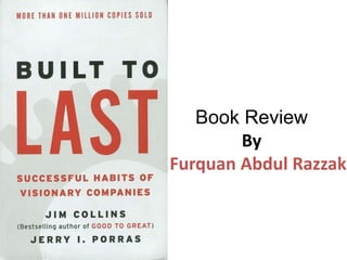 Book Review
        By
Furquan Abdul Razzak
 