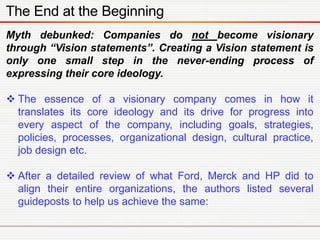 The End at the Beginning
 Paint the whole picture:
 Comprehensiveness and consistency over time are key.
Signals and act...