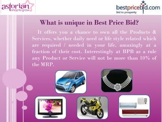 <ul><li>It offers you a chance to own all the Products & Services, whether daily need or life style related which are requ...