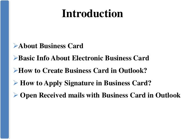 microsoft business card