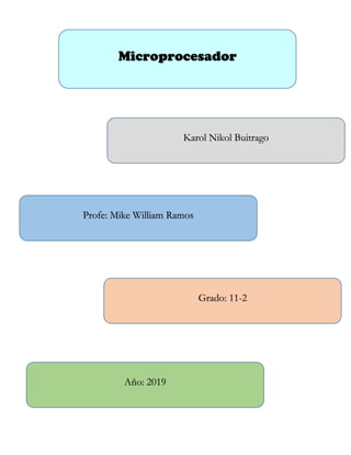 Microprocesador
Karol Nikol Buitrago
Profe: Mike William Ramos
Grado: 11-2
Año: 2019
 