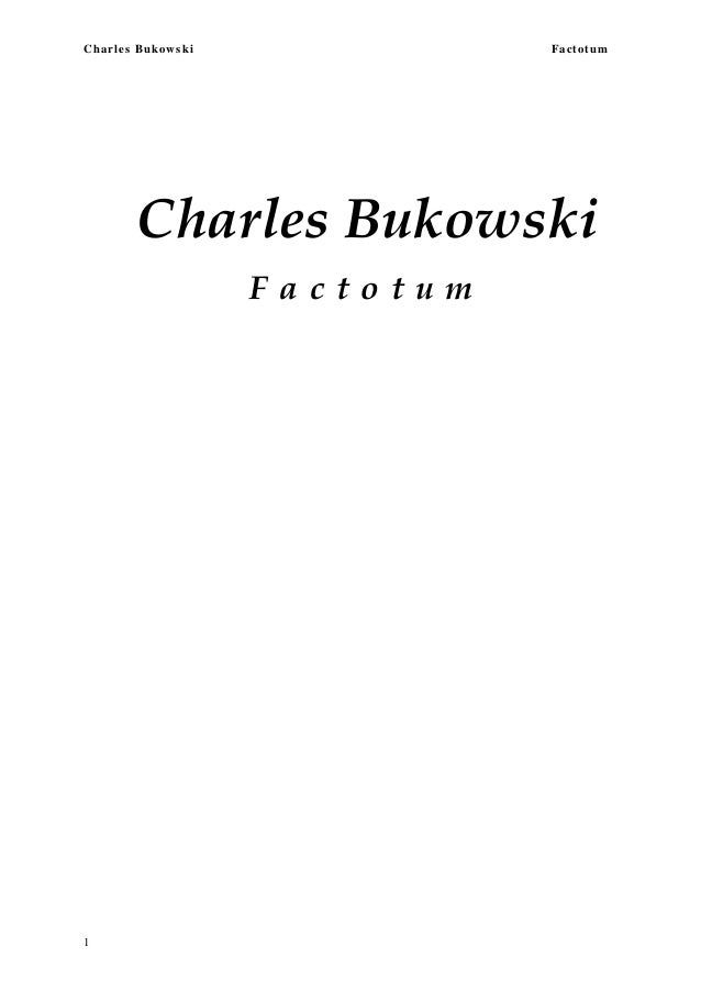 factotum charles factotum charles