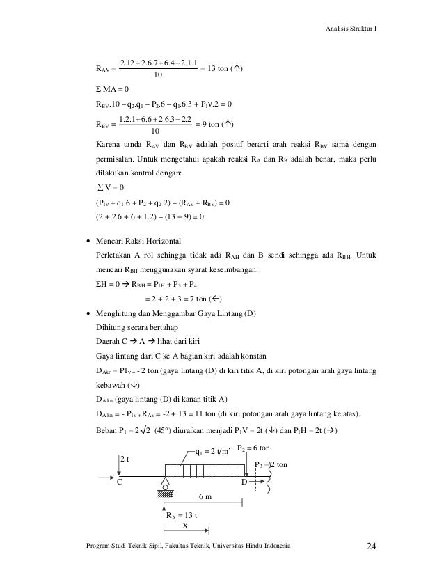 Analisa Struktur 1 Teknik Sipil Pdf
