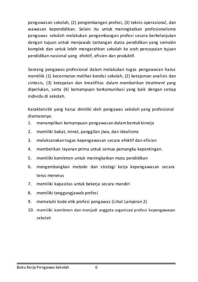 Buku Kerja Pengawas Sekolah