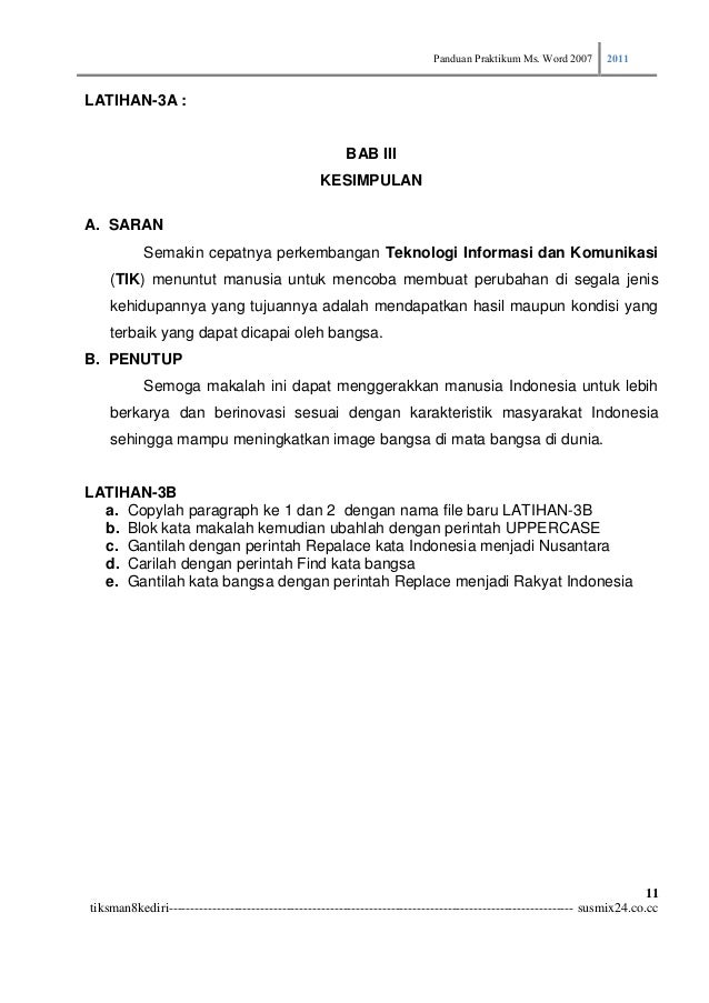 Buku Panduan Praktikum Ms Word 20072