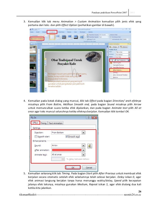 Cara Membuat Tulisan Berjalan Di Powerpoint 2007
